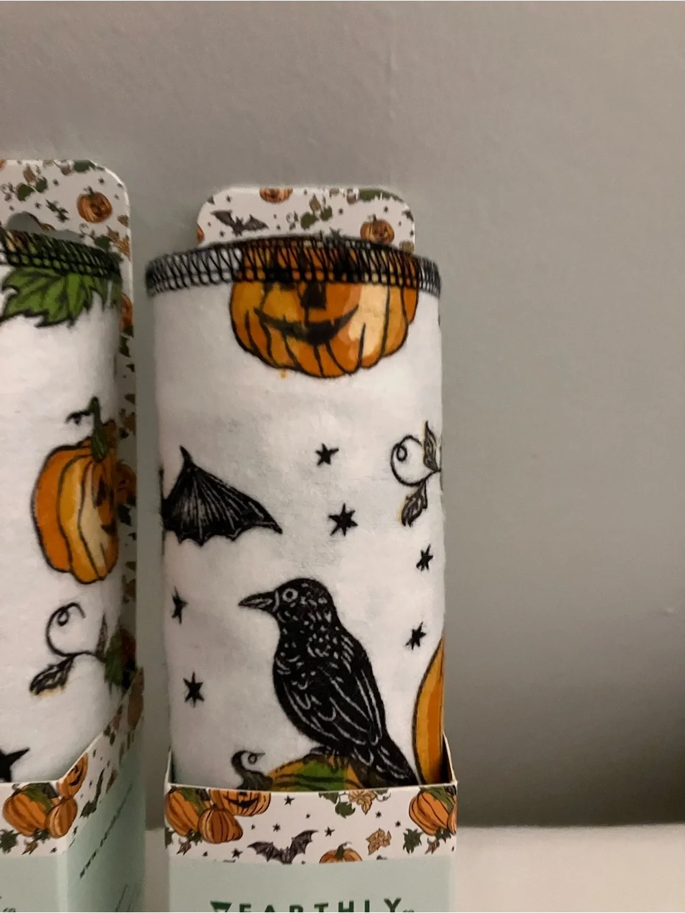 Earthly Notpaper Towels - Halloween  “Trick or Treat”  (White/Orange/Black) NWOT